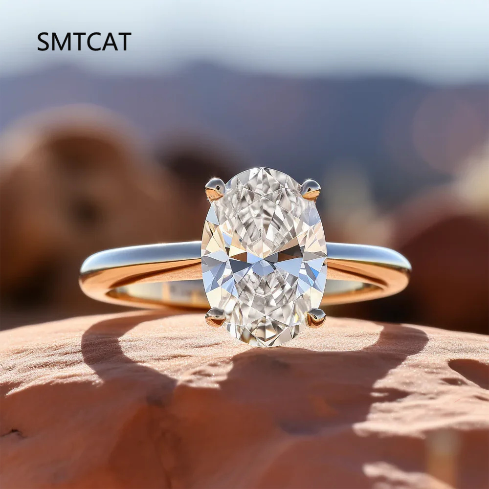 1/2/3 カラット オーバルカット モアサナイト 婚約指輪 - Moissanite Engagement Ring 1 Carat のレビューと価格