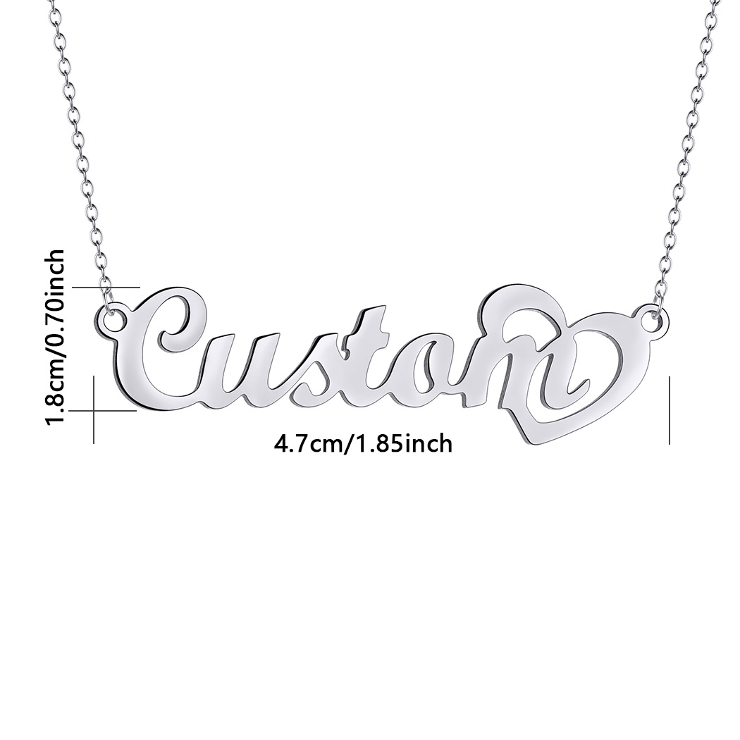 女性のためのカスタマイズ可能な名前のネックレス,数字の付いた - Custom Name Necklace Stainless Steel のレビューと価格