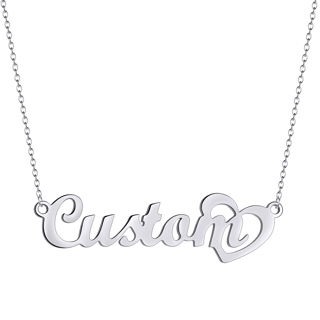 女性のためのカスタマイズ可能な名前のネックレス,数字の付いた - Custom Name Necklace Stainless Steel のレビューと価格