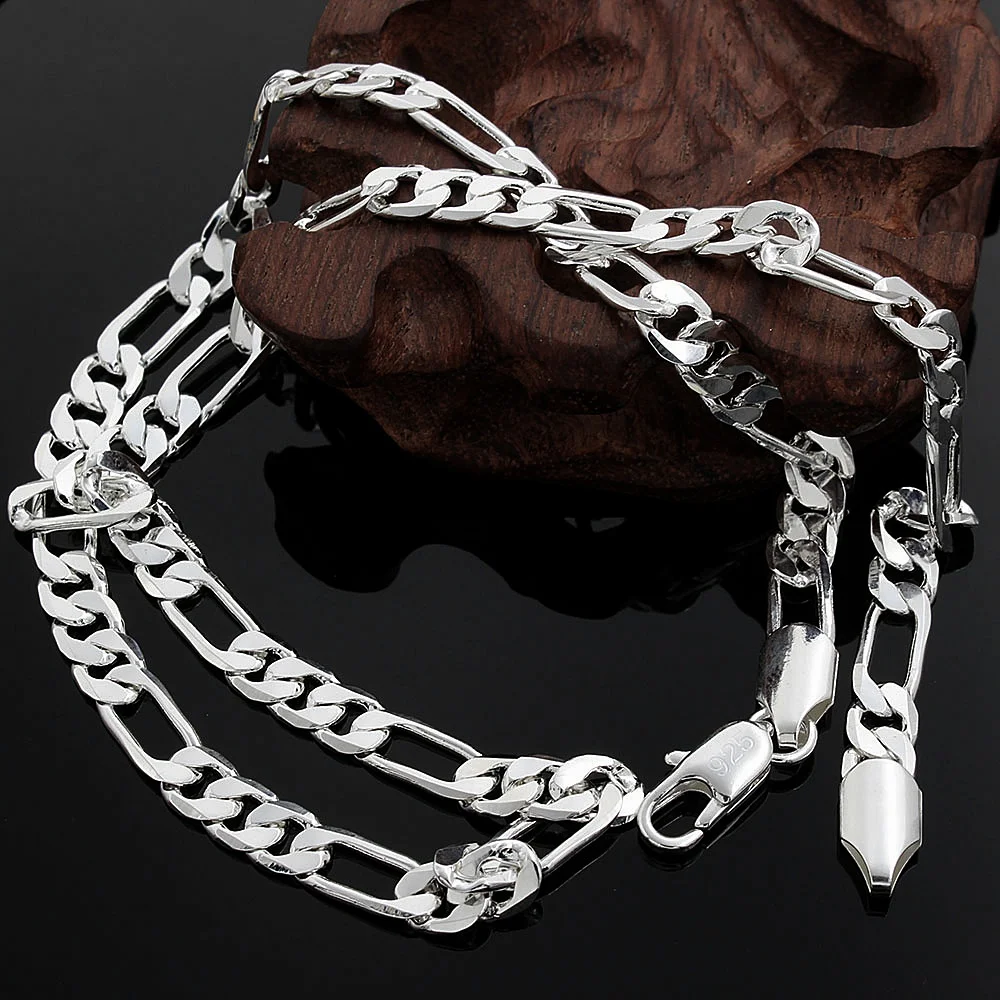 925 スターリングシルバー 18K ゴールドネックレス 6 - 925 Sterling Silver Chain Necklace Men のレビューと価格
