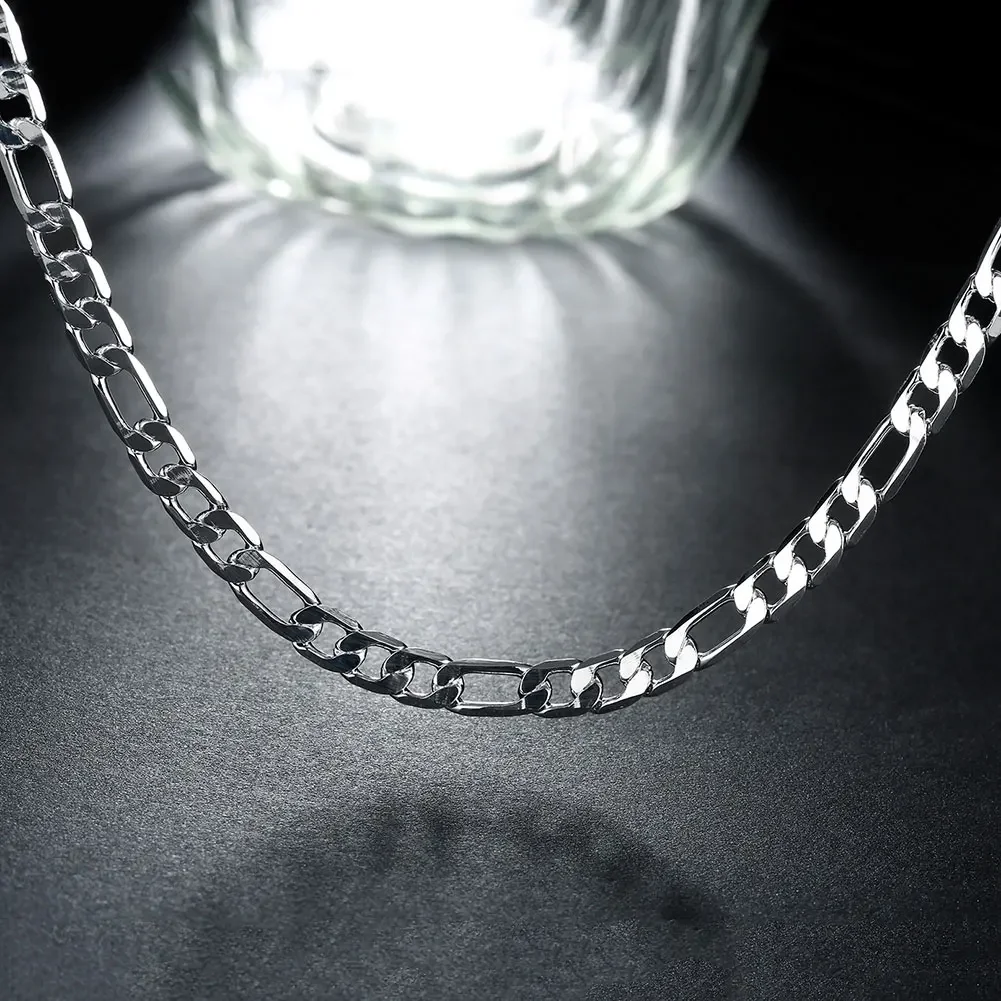 925 スターリングシルバー 18K ゴールドネックレス 6 - 925 Sterling Silver Chain Necklace Men のレビューと価格