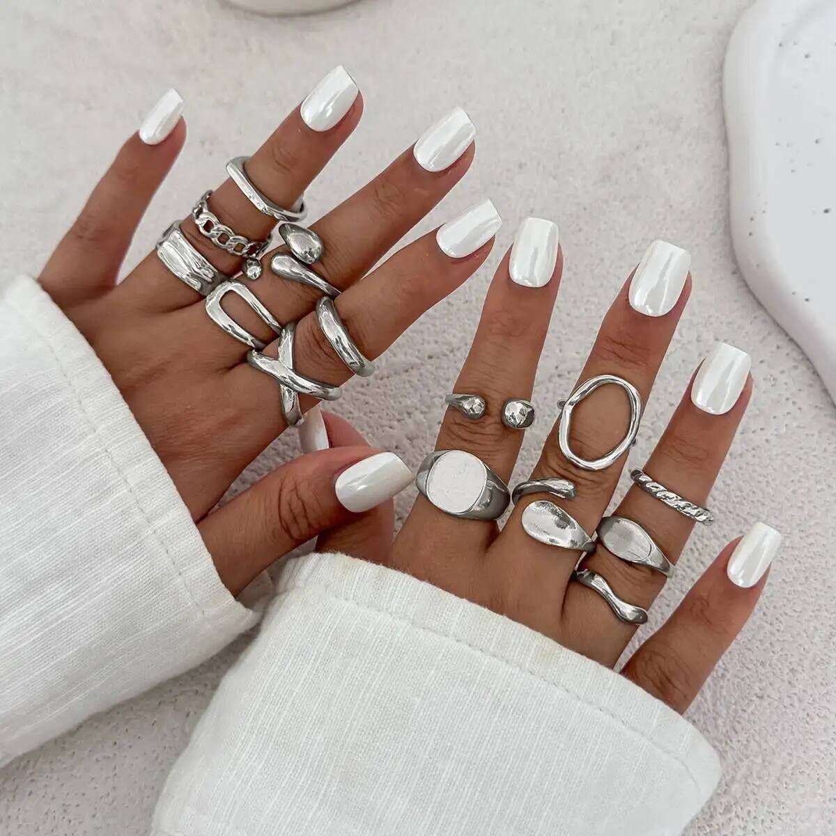 IngeSight.Z 14 ピース/セットヒップホップパン - Vintage Punk Knuckle Rings Set のレビューと価格