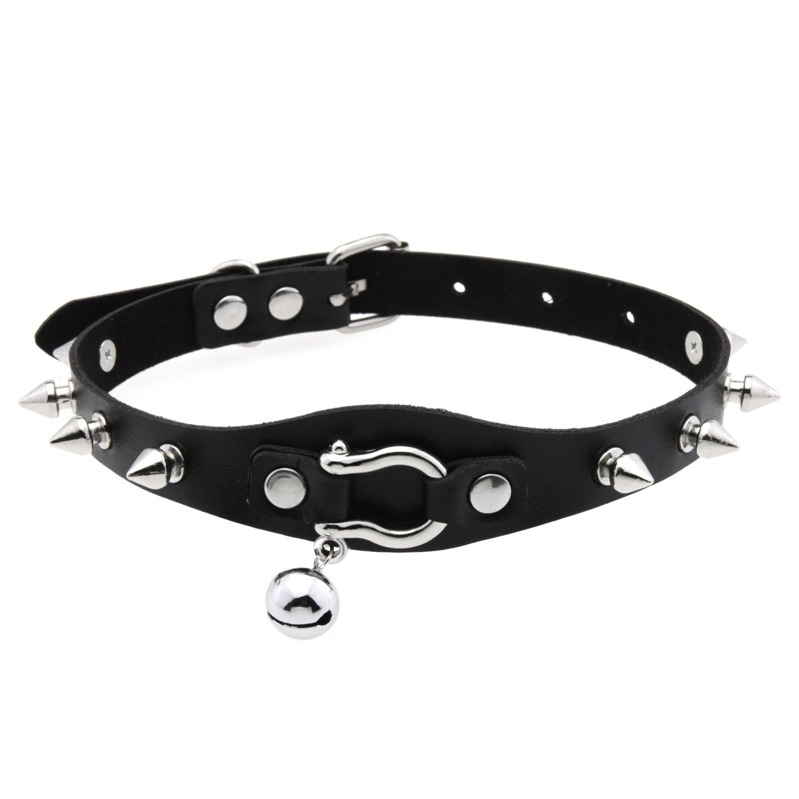 ブラック スパイク チョーカー ネックレス リベット スタッ - Goth Punk Spike Choker のレビューと価格