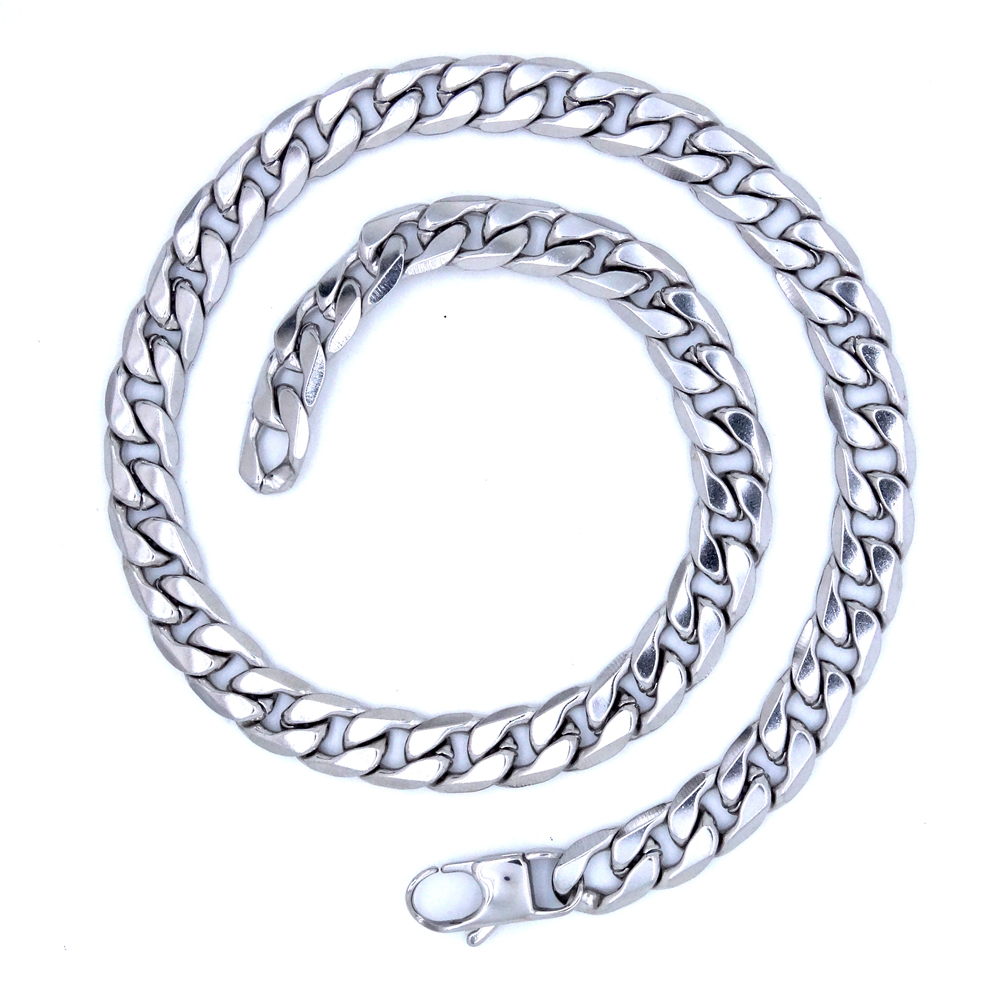男性用ステンレススチールネックレス,カスタマイズ可能な長さの - Cuban Link Chain 12Mm のレビューと価格