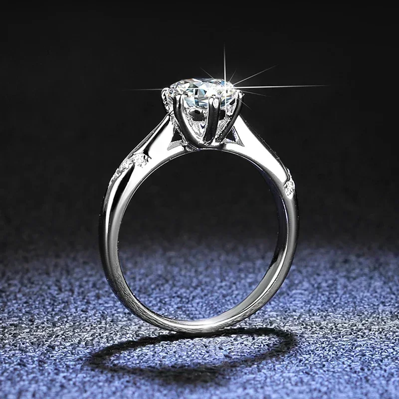 エルドラドゴールド 100% オリジナル認定 PT950 プ - Moissanite Engagement Ring 1 Carat のレビューと価格