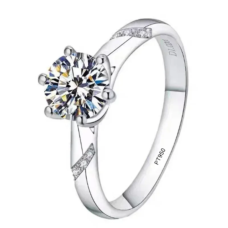 エルドラドゴールド 100% オリジナル認定 PT950 プ - Moissanite Engagement Ring 1 Carat のレビューと価格