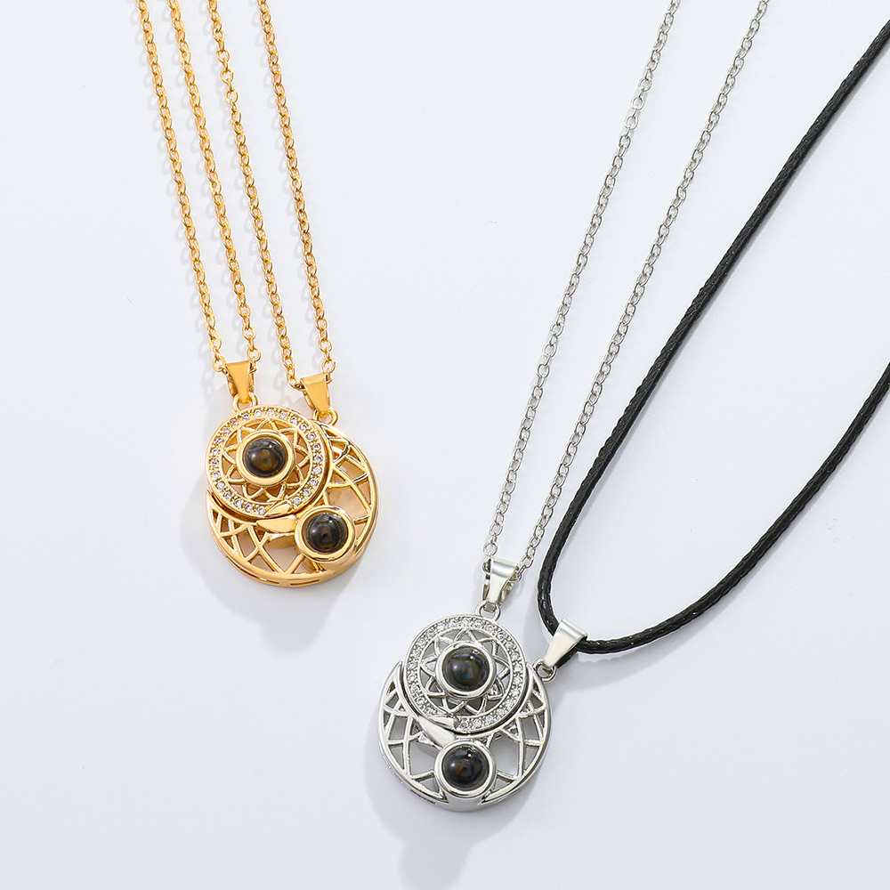 カップル用マグネット付きマグネットネックレス,2ユニット,1 - Magnetic Couple Matching Necklaces のレビューと価格