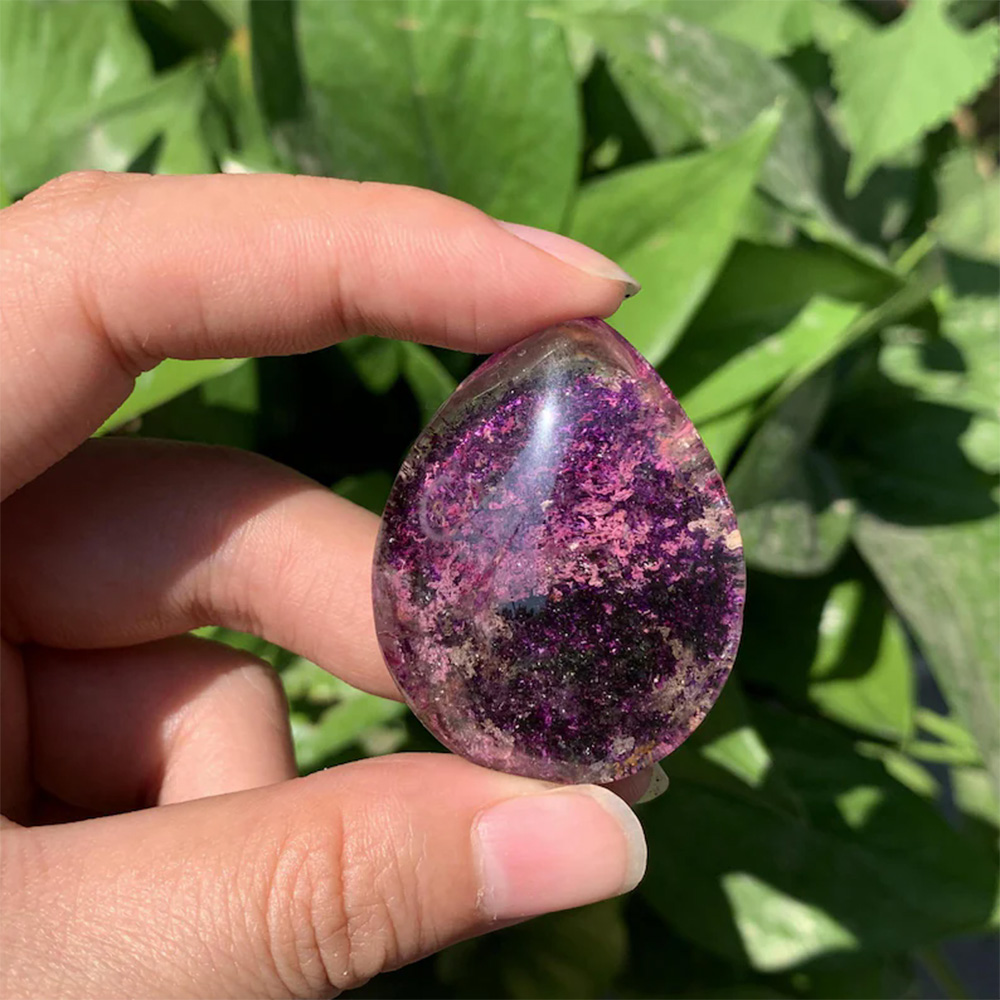 ゴーストファントムクリスタルパープルクォーツビーズ 1PC  - Crystal Pendant Necklace Natural Stone のレビューと価格