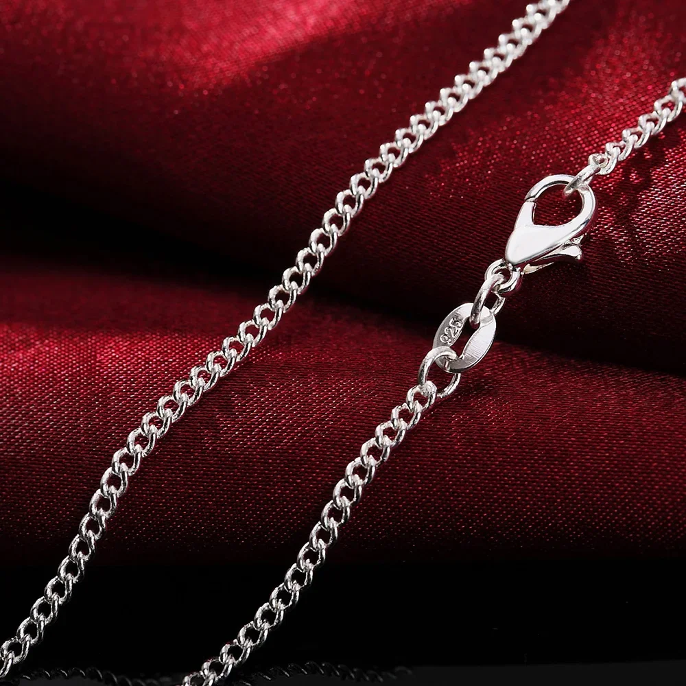 女性と男性のためのクラシックな925スターリングシルバーチェ - 925 Sterling Silver Chain Necklace Men のレビューと価格