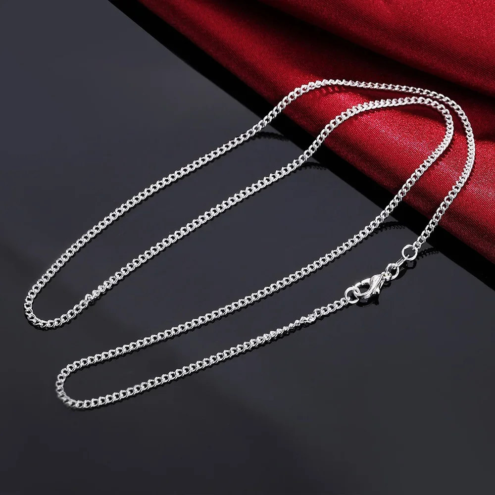女性と男性のためのクラシックな925スターリングシルバーチェ - 925 Sterling Silver Chain Necklace Men のレビューと価格