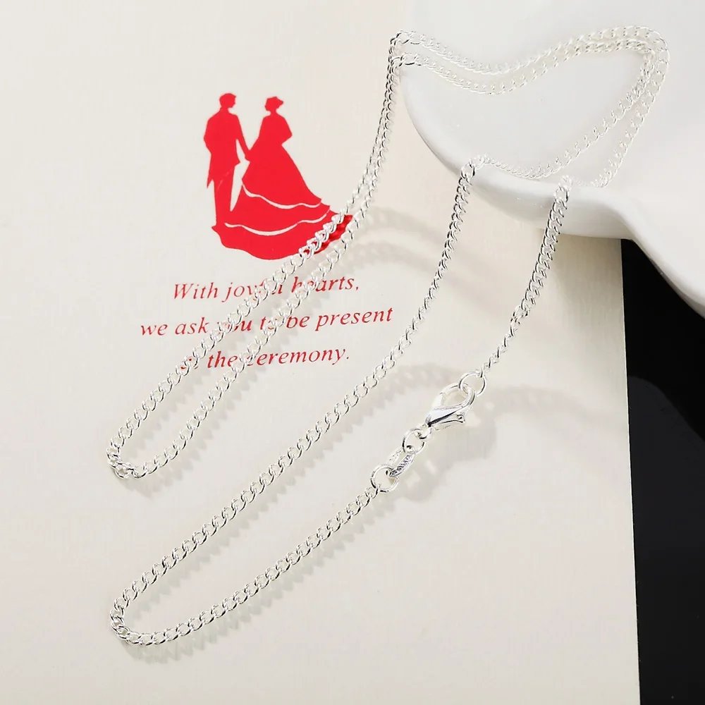 女性と男性のためのクラシックな925スターリングシルバーチェ - 925 Sterling Silver Chain Necklace Men のレビューと価格
