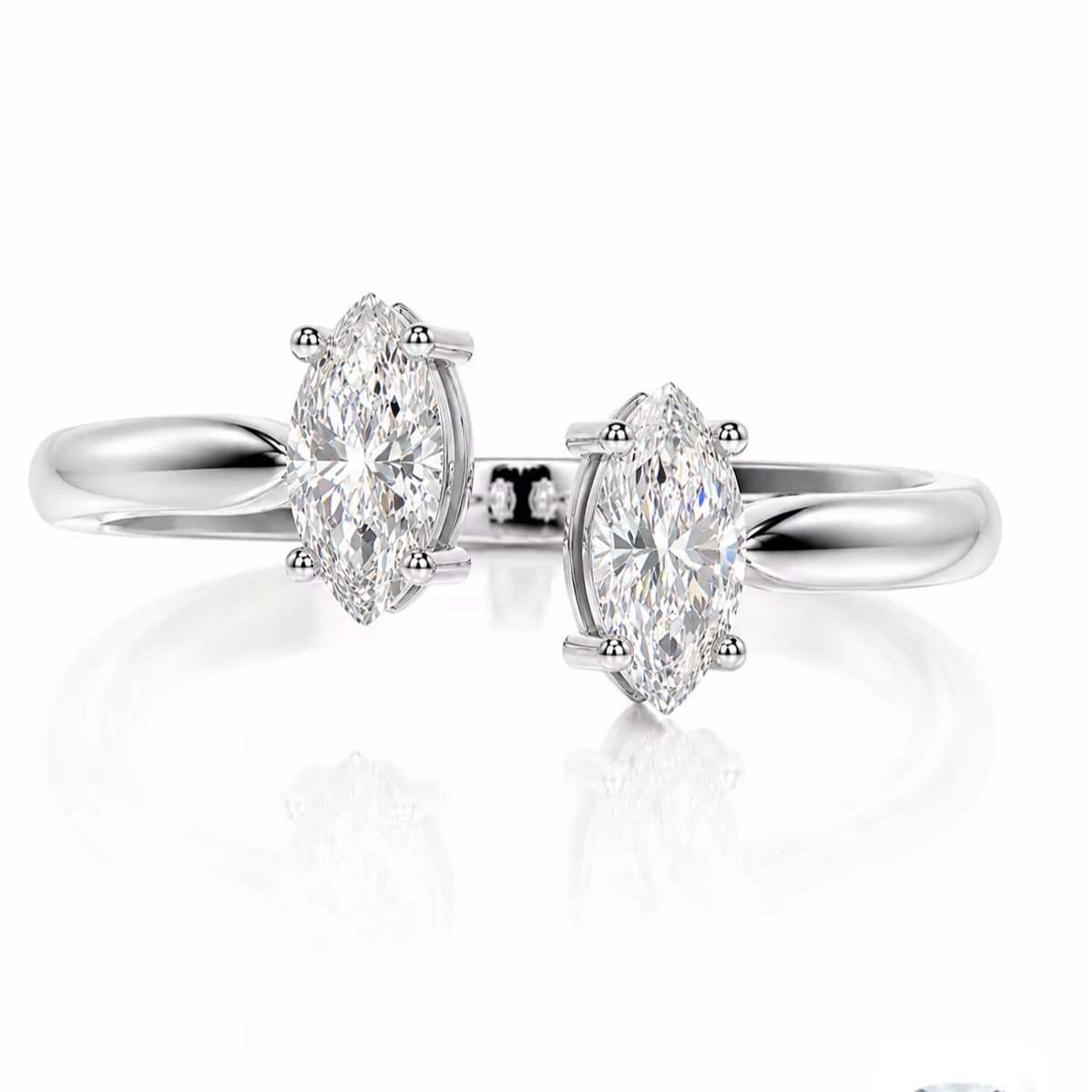 1カラットのモアサナイトをあしらった調整可能な開口部付きの9 - Moissanite Engagement Ring 1 Carat のレビューと価格