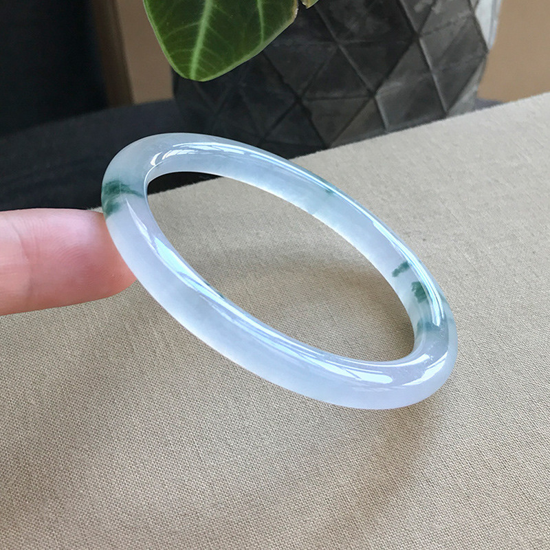 古鉱山産ジェダイトブレスレット、丸型、氷のような質感、模様、 - Bracelets のレビューと価格