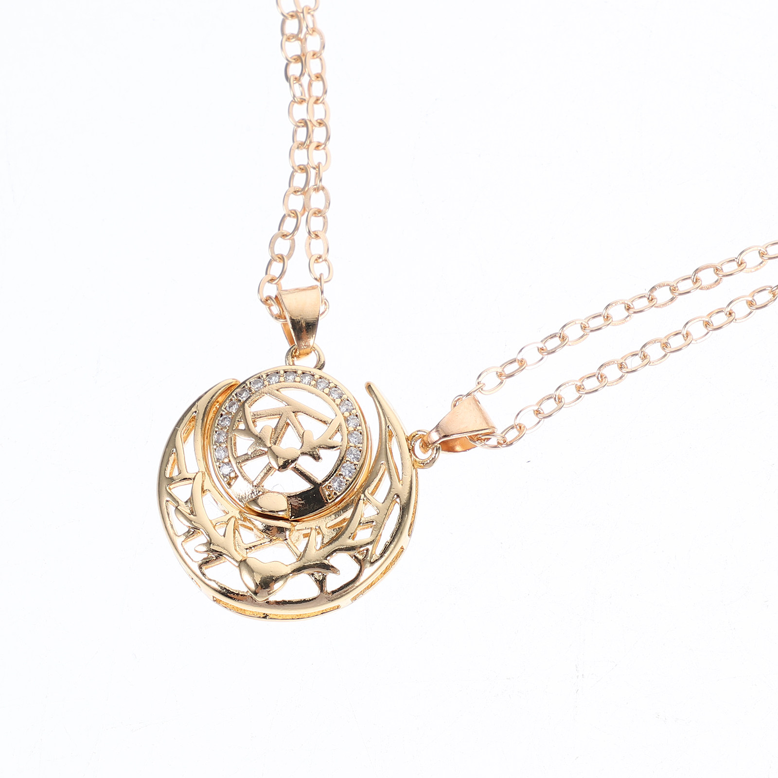 カップル用太陽と月のネックレスセット、マグネット式留め金、合 - Magnetic Couple Matching Necklaces のレビューと価格