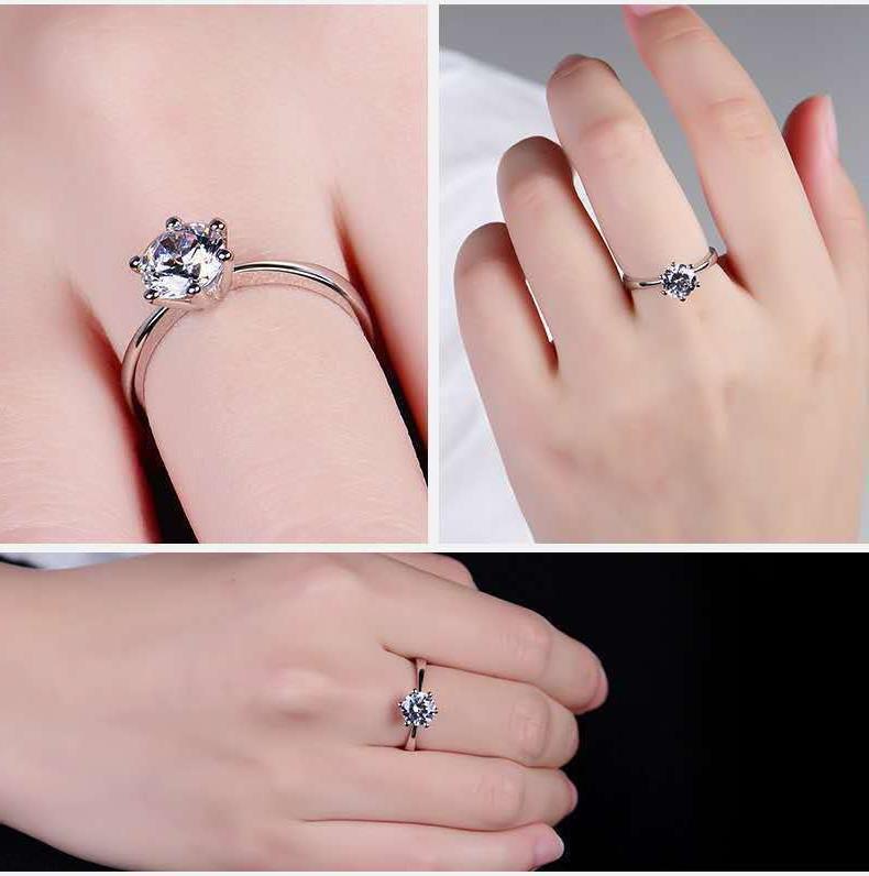 エレガントな六角形の幾何学模様のリング。ホワイトゴールドトー - Moissanite Engagement Ring 1 Carat のレビューと価格