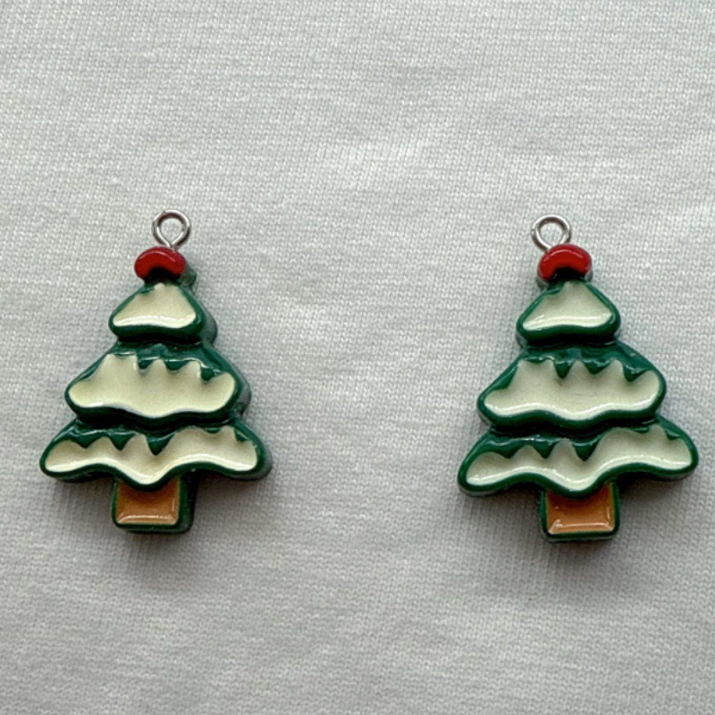 10 個クリスマス漫画シリーズ樹脂ペンダント DIY ジュエ - Earrings のレビューと価格