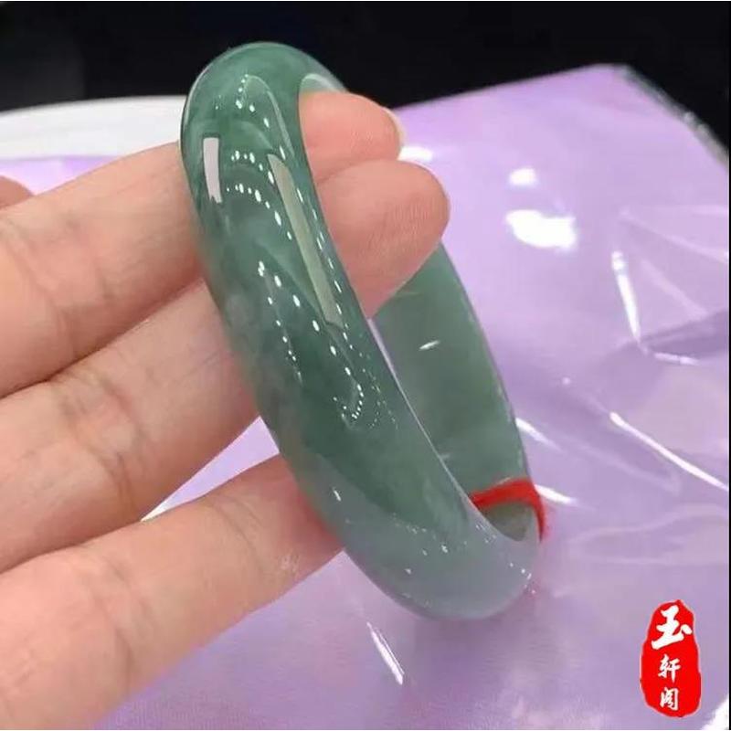 天然の本物の花柄、女性用A級ジェダイトブレスレット、お母さん - Bracelets のレビューと価格