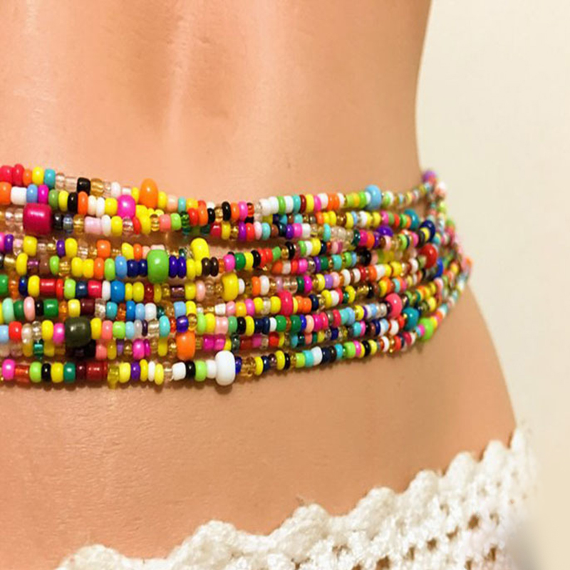 女性のためのビーズのベリーチェーン、レイヤーボディチェーン、 - Body Jewelry のレビューと価格