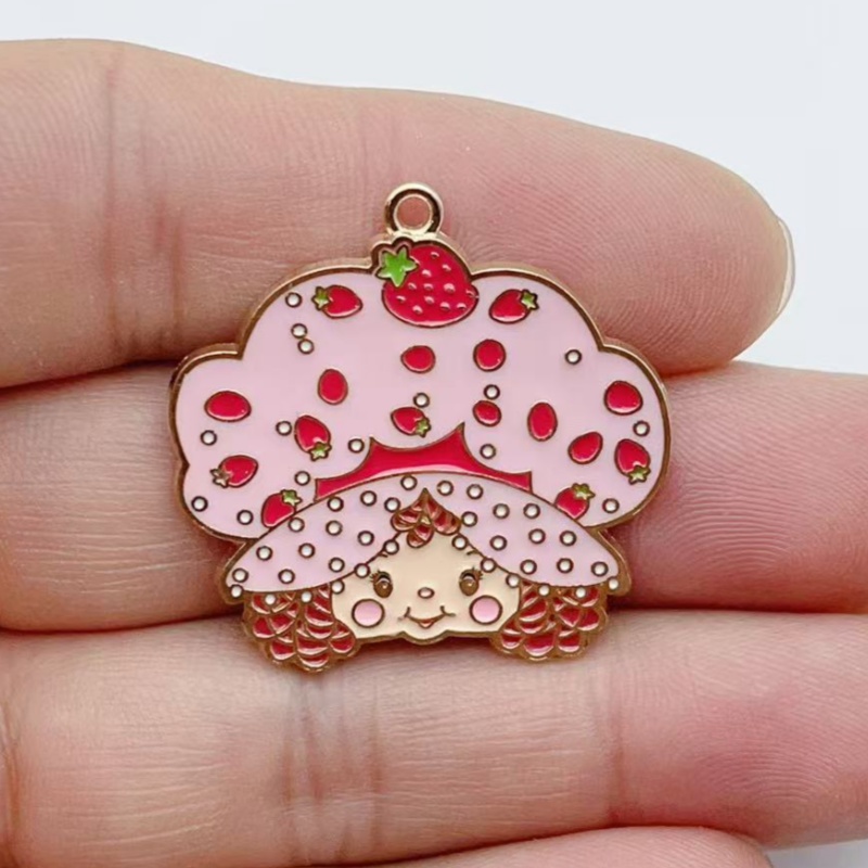 10 個かわいい女の子エナメルメタルジュエリーイチゴレインボ - Earrings のレビューと価格