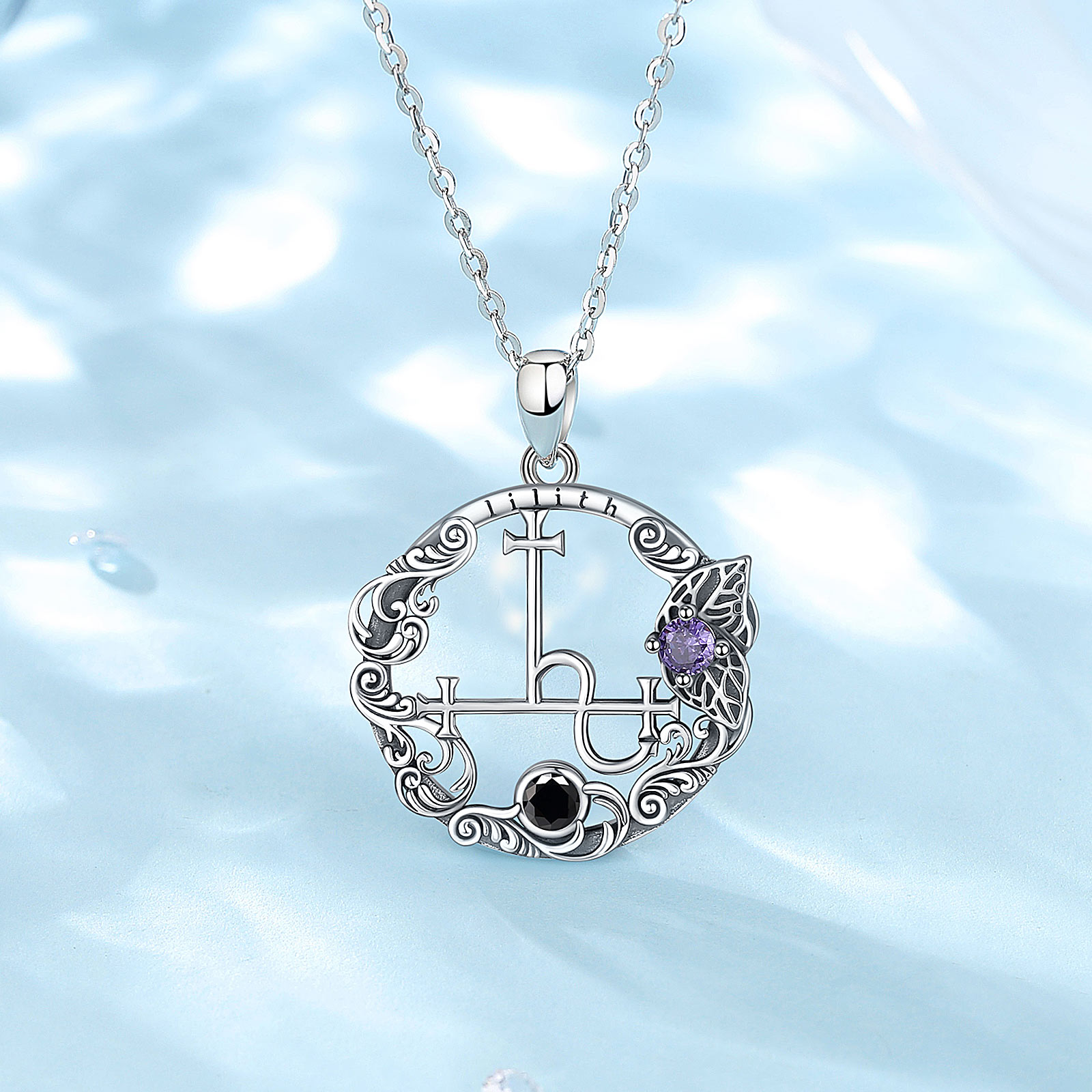 Eudora 925 スターリングシルバーリリス印章ネックレ - 925 Sterling Silver Chain Necklace Men のレビューと価格