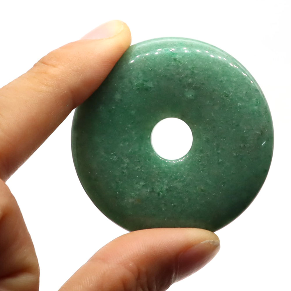 50mm天然ビッグホールストーンタイガーアイジェイドクリスタ - Crystal Pendant Necklace Natural Stone のレビューと価格