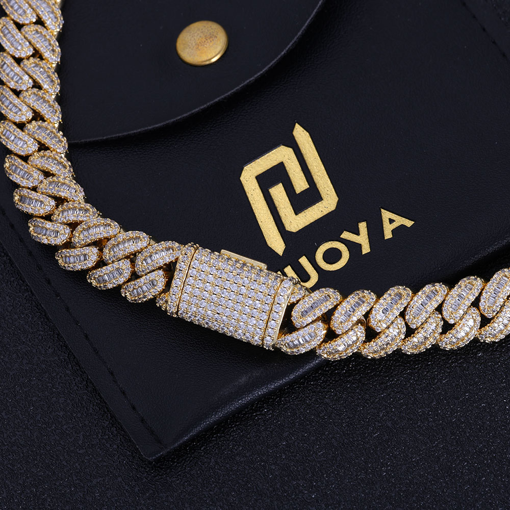 Nuoya-男性用キューバリンクネックレス,12mm,長方形 - Cuban Link Chain 12Mm のレビューと価格