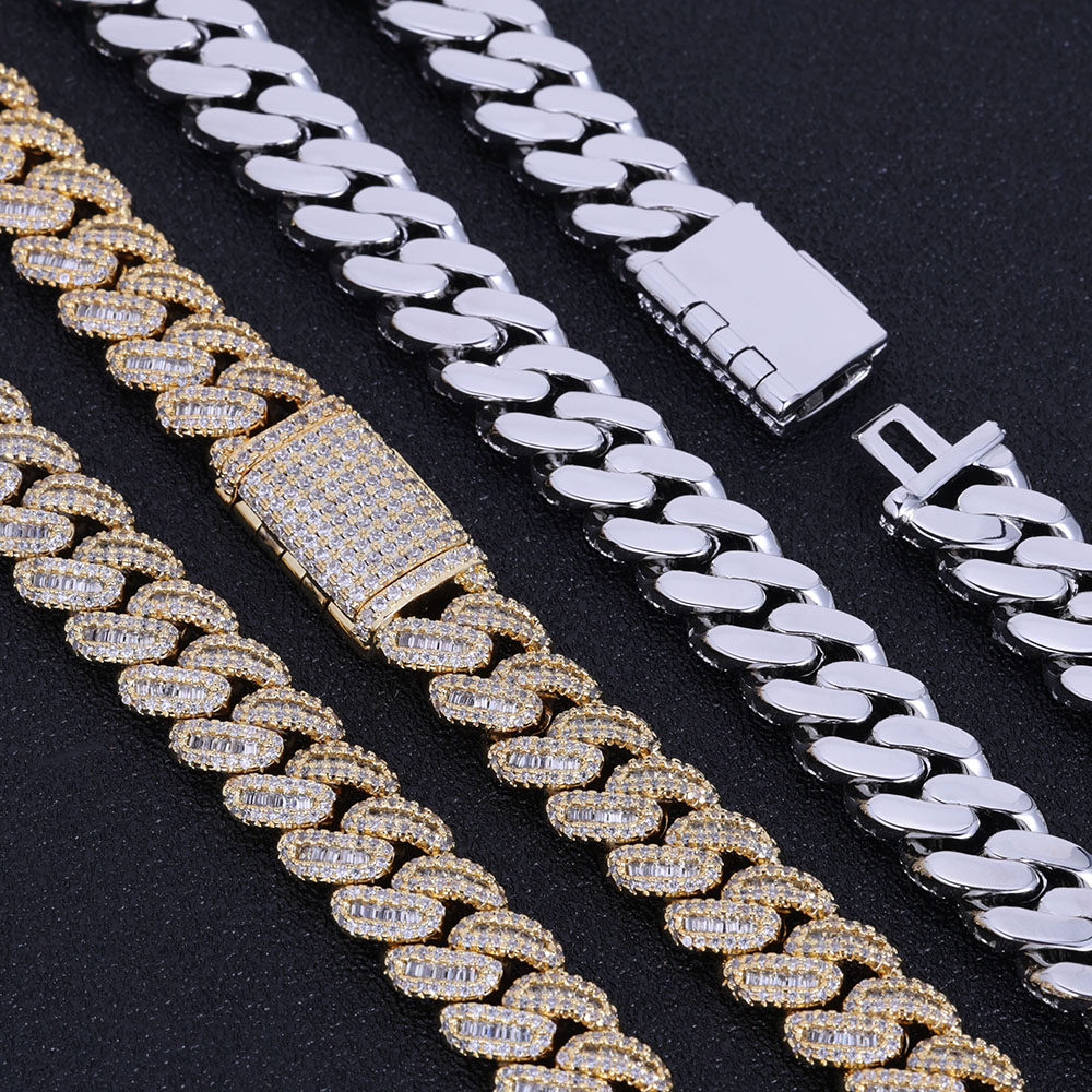 Nuoya-男性用キューバリンクネックレス,12mm,長方形 - Cuban Link Chain 12Mm のレビューと価格