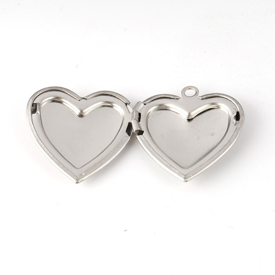Fnixtarラブハートフォトフレームチャームステンレス鋼メ - Heart Locket Necklace Photo のレビューと価格