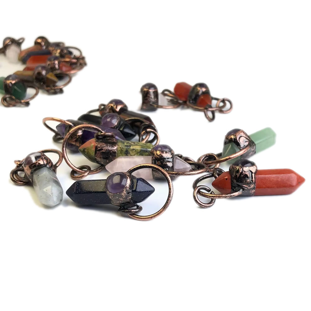 天然石クリスタルクォーツペンダント ネックレスチャーム用 古 - Crystal Pendant Necklace Natural Stone のレビューと価格