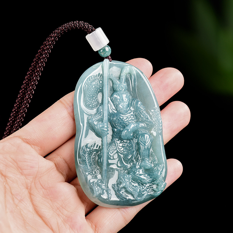 ビルマ翡翠猿王ペンダントネックレスヴィンテージ高級ギフト女性 - Necklaces のレビューと価格